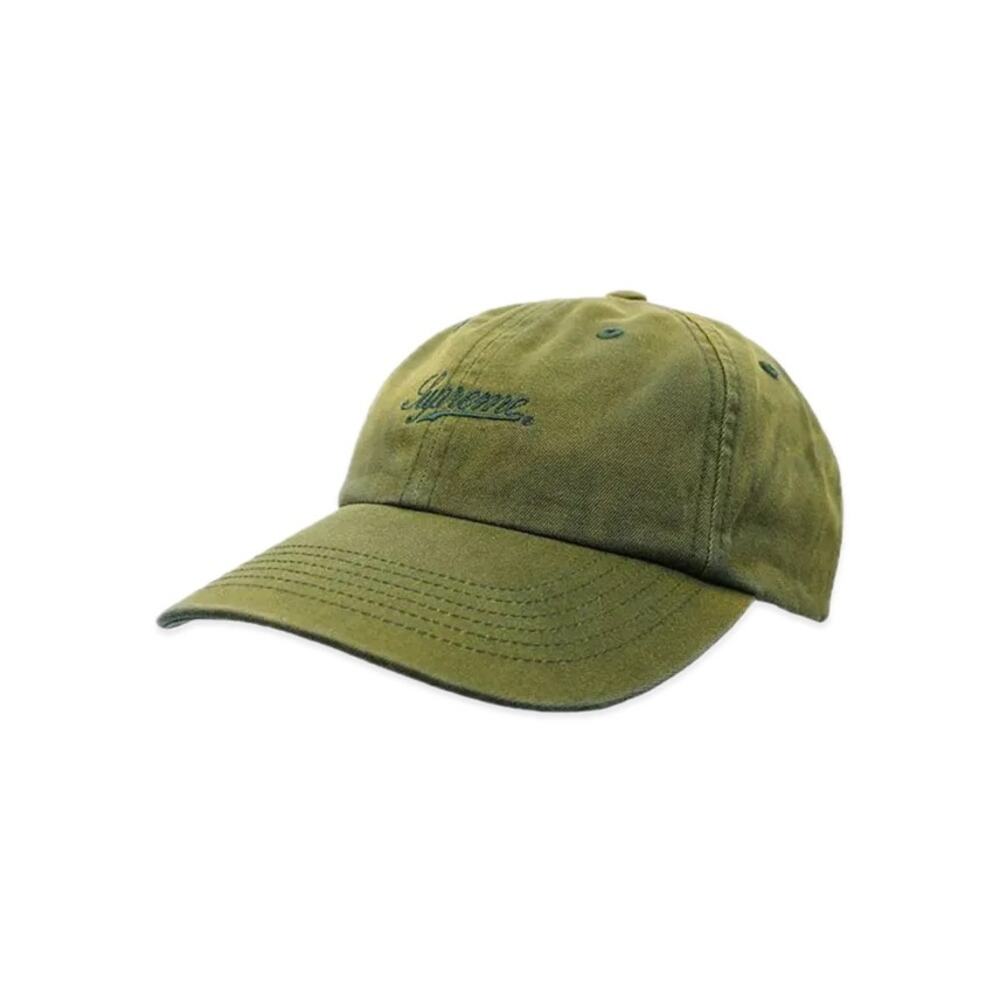 Supreme Bleached Chino Green 6 Panel Hat New!